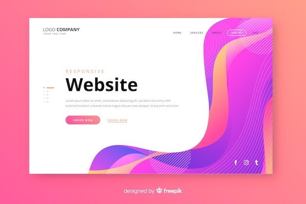 Abstract landing page