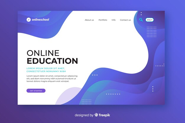 Abstract landing page