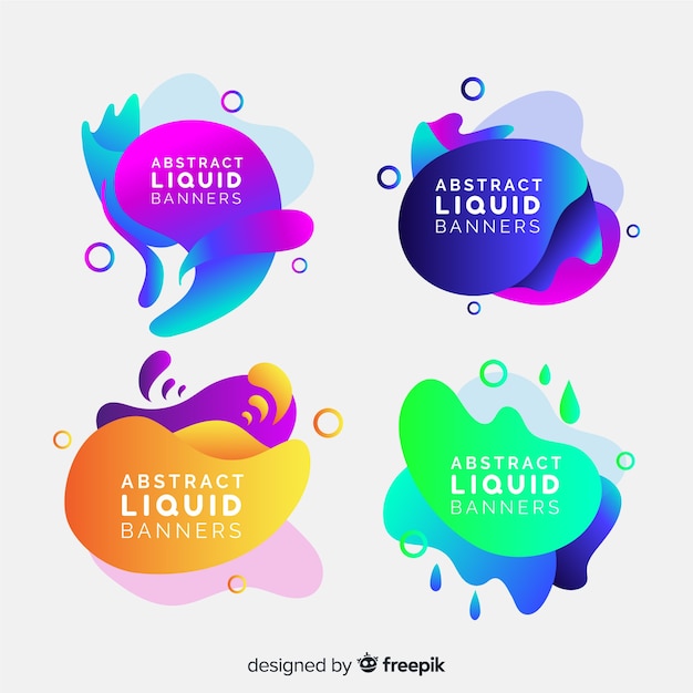 Free Vector abstract liquid banners