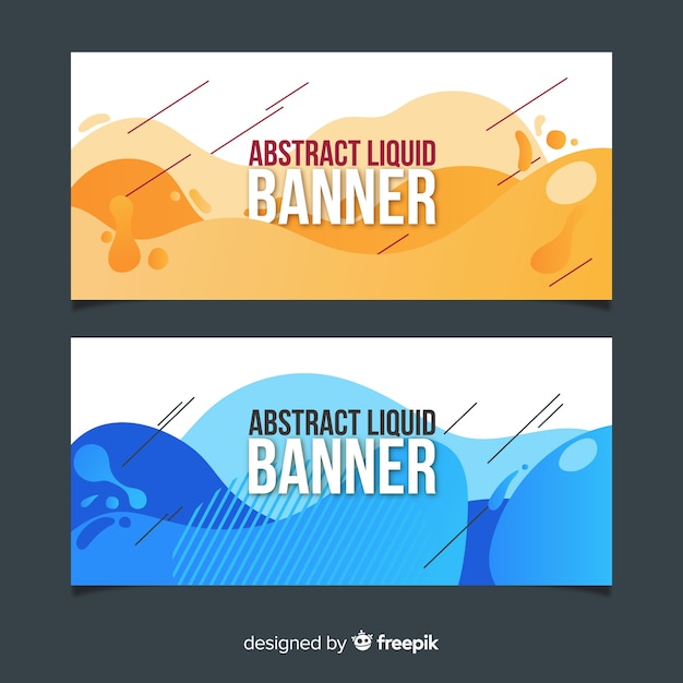 Free Vector abstract liquid banners