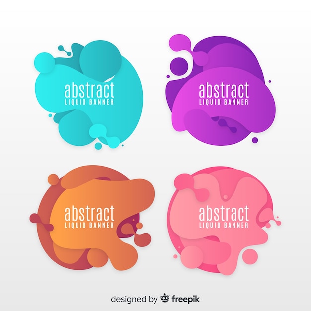 Free Vector abstract liquid banners