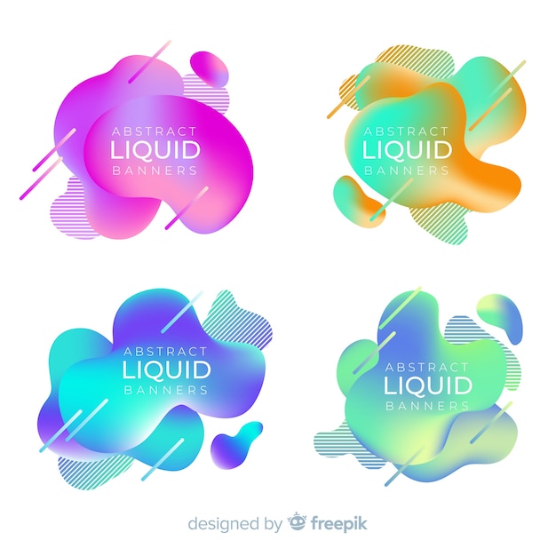 Free Vector abstract liquid banners