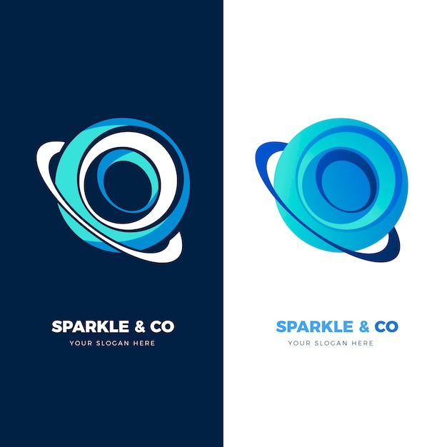 Free Vector abstract logo in two versions