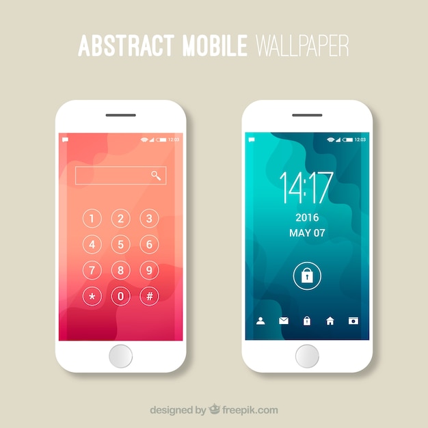 Free vector abstract mobile wallpapers