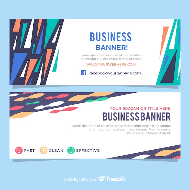 Free vector abstract modern banner design