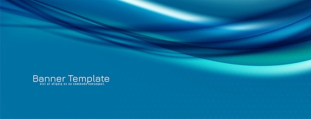 Free Vector abstract modern blue wave style decorative banner design