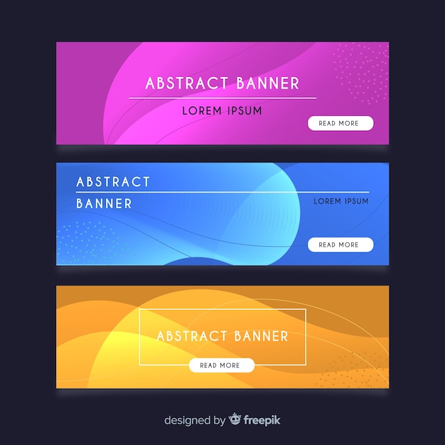 Free Vector abstract organic shapes banners