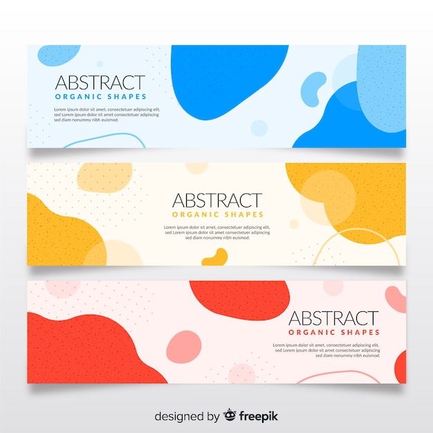 Free Vector abstract organic shapes banners