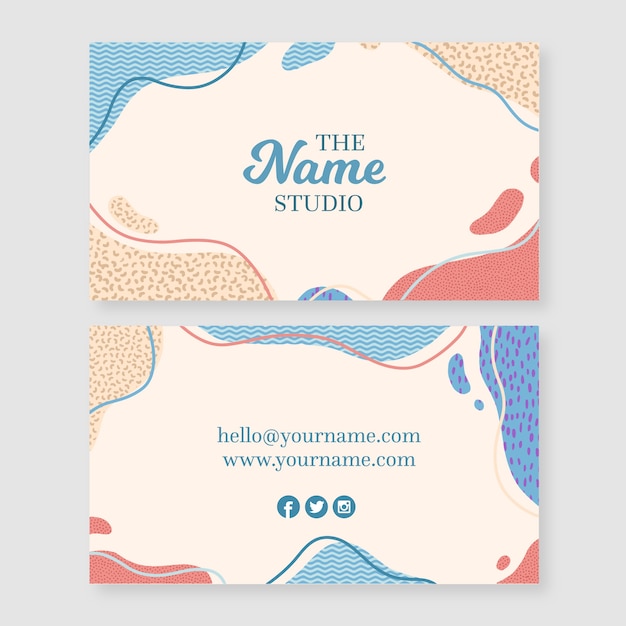 Free Vector abstract painted business card template