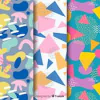 Free vector abstract pattern collection draw design