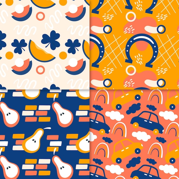 Free Vector abstract pattern collection draw