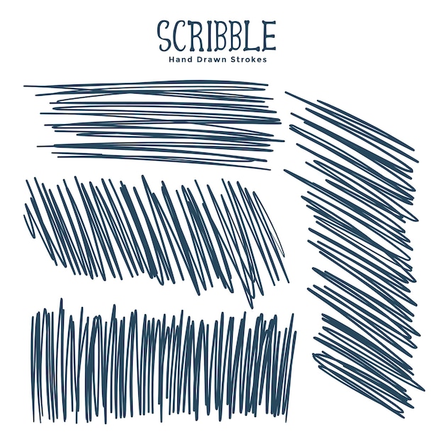 Free Vector abstract pen scribbles sketch set