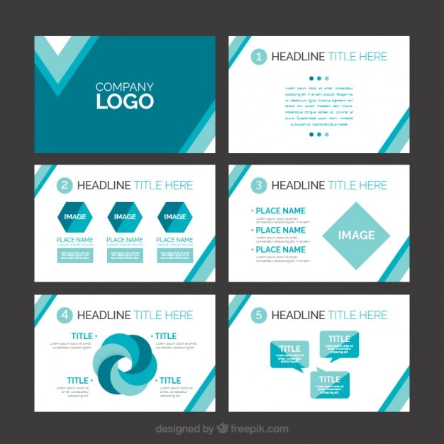 Free Vector abstract presentation with infography