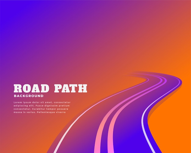 Free vector abstract road pathway colors design