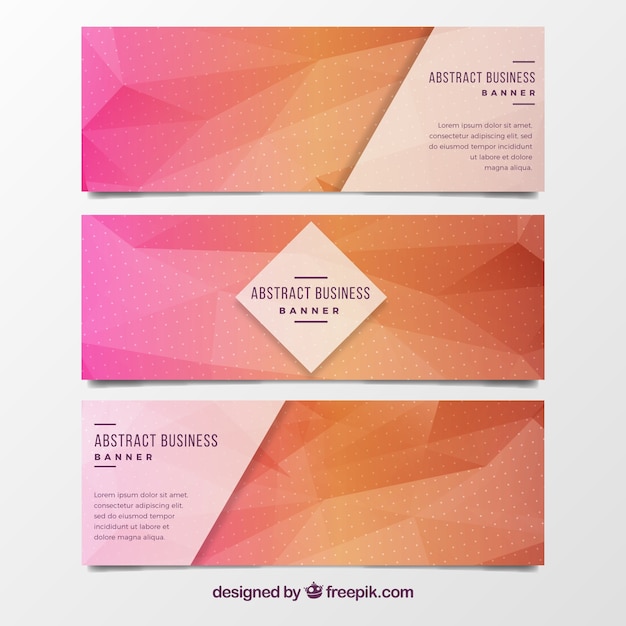 Free Vector abstract shapes business banners