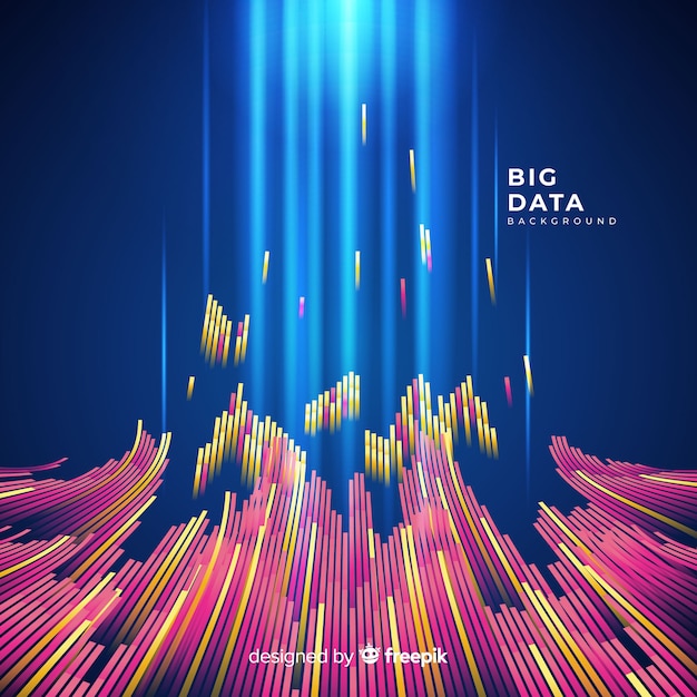 Free Vector abstract and shiny big data background