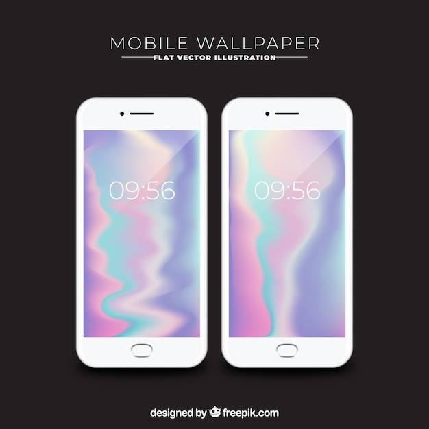 Free vector abstract shiny wallpapers for mobile