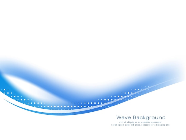 Free Vector abstract stylish blue wave background design vector