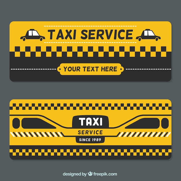 Free Vector abstract taxi banners