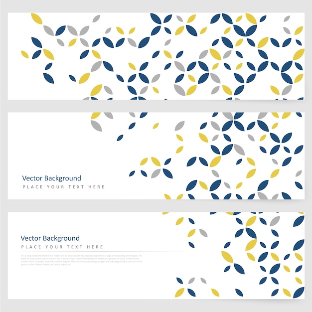 Free Vector abstract template horizontal banner