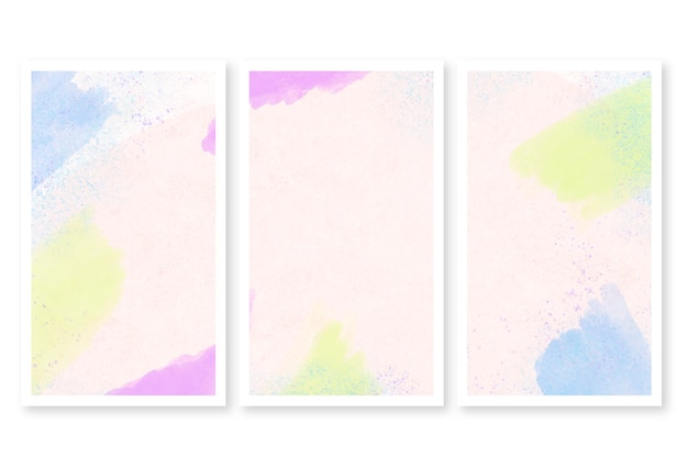 Free Vector abstract watercolor cards