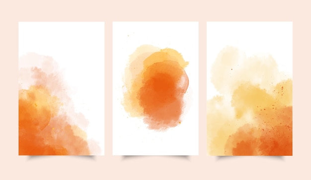 Free Vector abstract watercolor covers collection