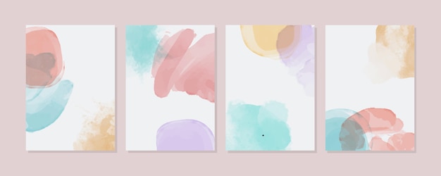 Free Vector abstract watercolor covers design