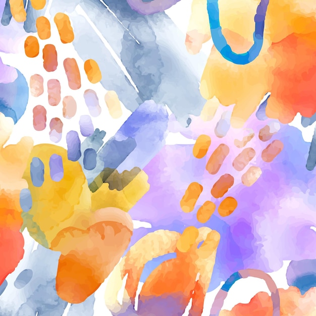 Free Vector abstract watercolor pattern with different shapes