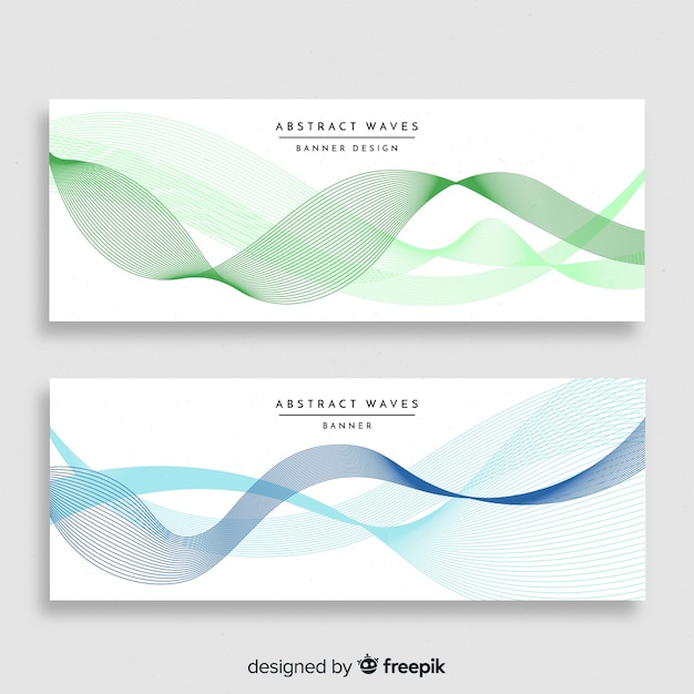 Free Vector abstract wave banners