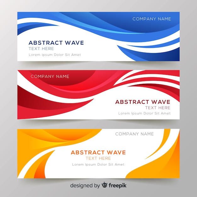 Free Vector abstract wave banners