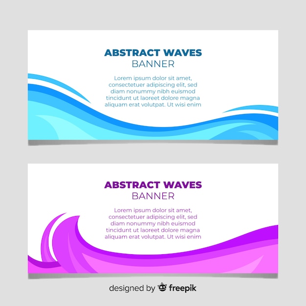 Free Vector abstract waves banner