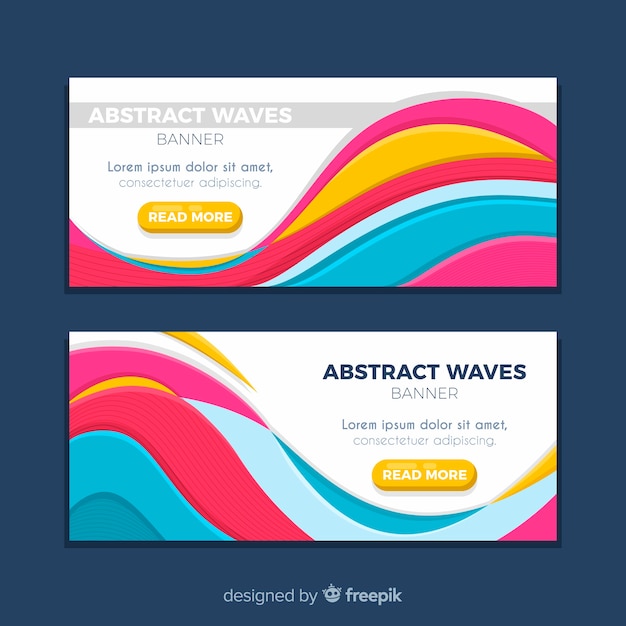 Free Vector abstract waves banners