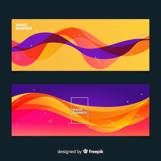 Free Vector abstract waves banners