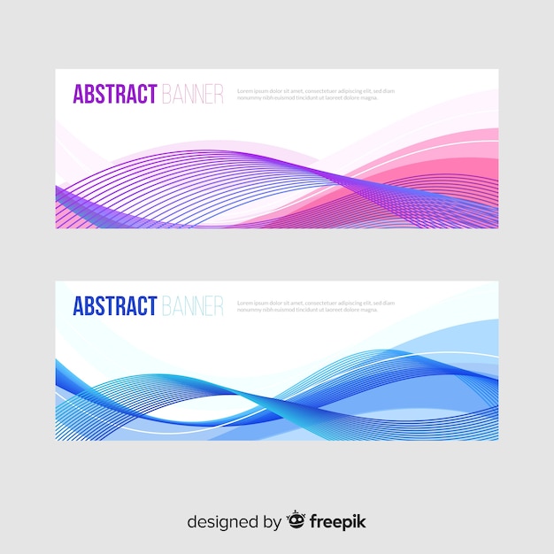 Free Vector abstract waves banners