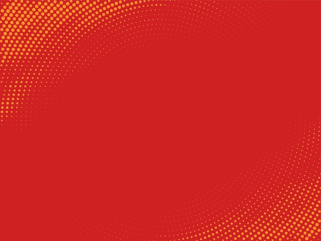 Free Vector abstract yellow halftone design red background