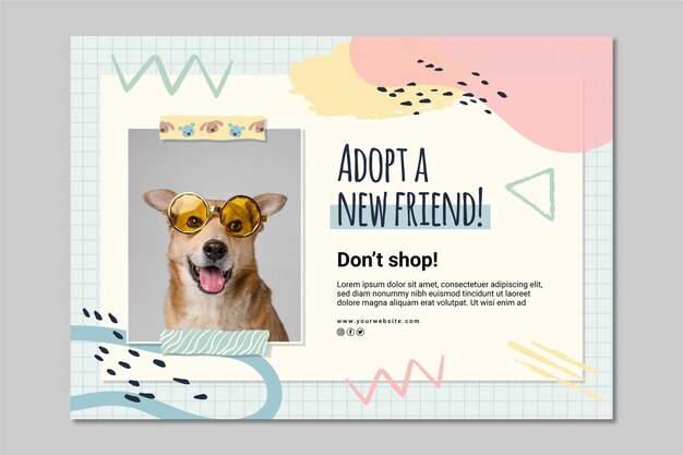 Adopt a pet banner template