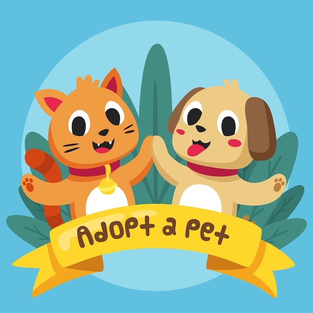 Free Vector adopt a pet concept