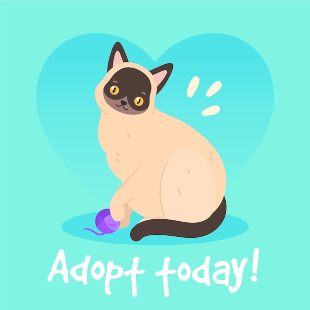 Free Vector adopt a pet concept