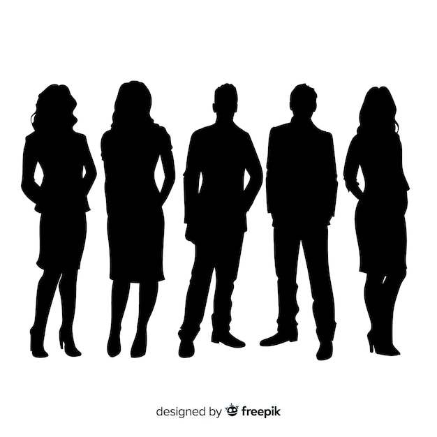 Free Vector adult people silhouettes background