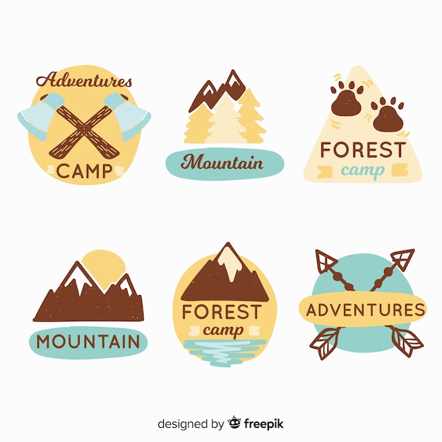 Free vector adventure logo collection