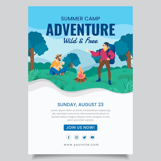 Adventure vertical flyer template