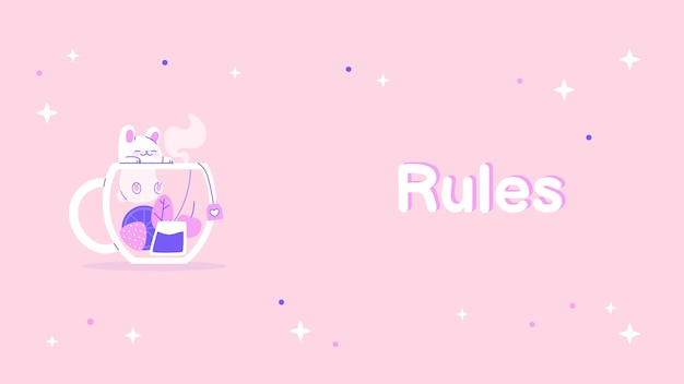 Aesthetic pastel server rules discord banner