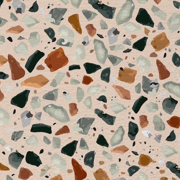 Free vector aesthetic terrazzo background, abstract earth tone pattern vector