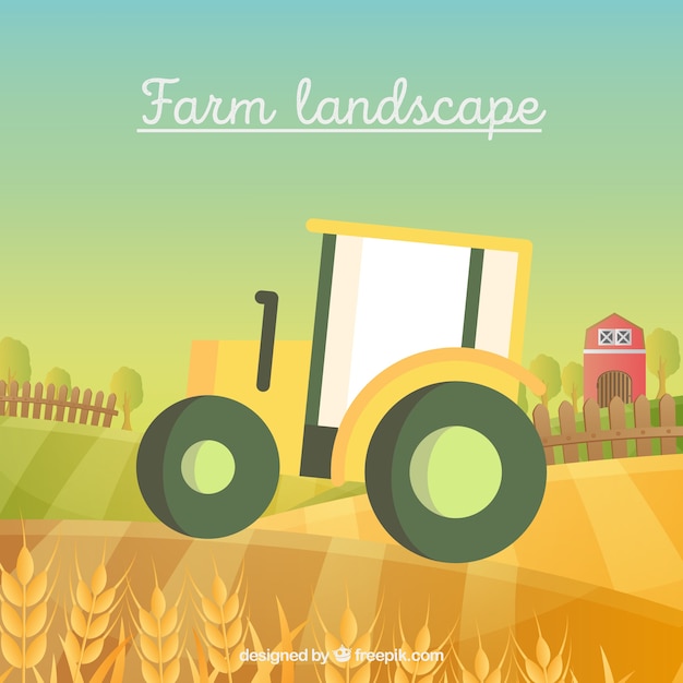 Free Vector agricultural tractor