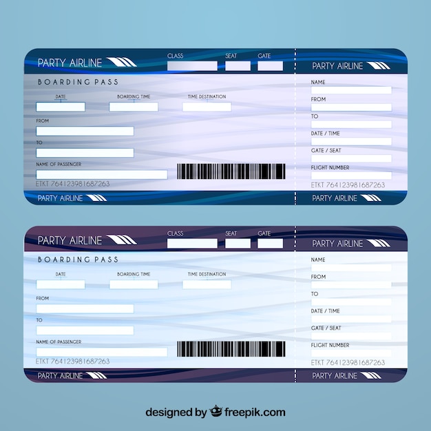 Free Vector airline ticket template