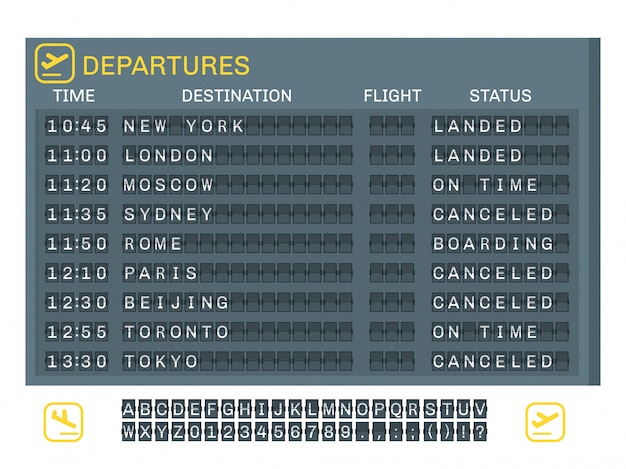 Free Vector airport board concept