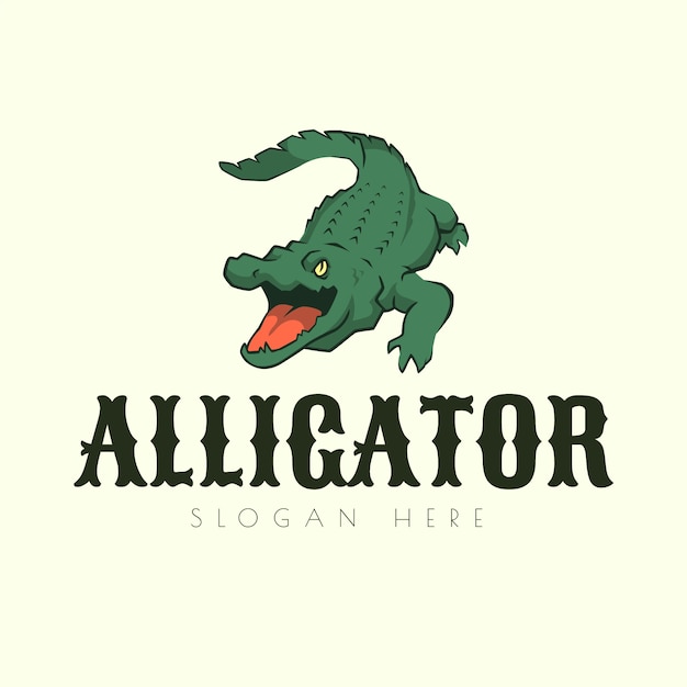 Free Vector alligator logo template