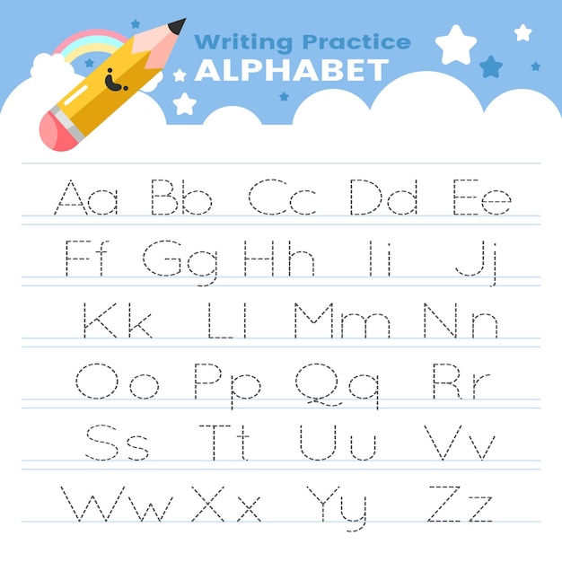 Alphabet tracing template