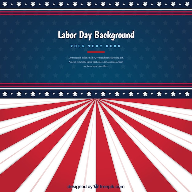 Free Vector american retro stripes labor day background