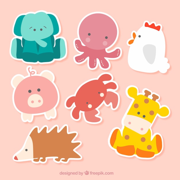 Free Vector animal stickers